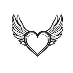 heart with wings Vector 