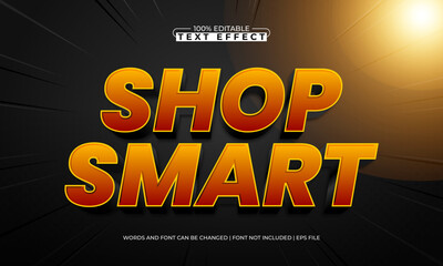 shop smart editable text effect with a sale and discount text style