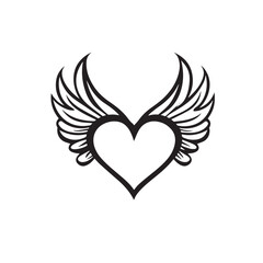 heart with wings Vector 