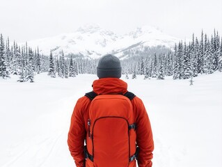 eco-tourism adventure preservation. Snowshoeing tours in winter wilderness areas, teaching about climate change and preserving fragile snow-covered habitats