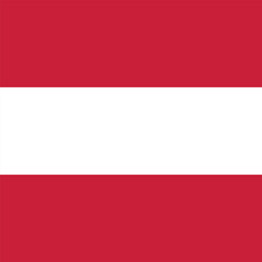 Flag of Austria. Austria square flag icon digital vector illustration