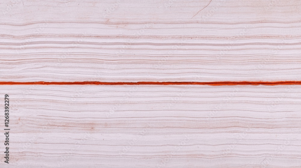 Poster a close-up view of layered wood with a thin red line running through it.