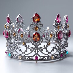 princess crown on white background