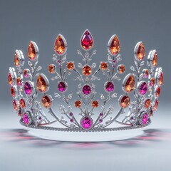 red crown on a white background