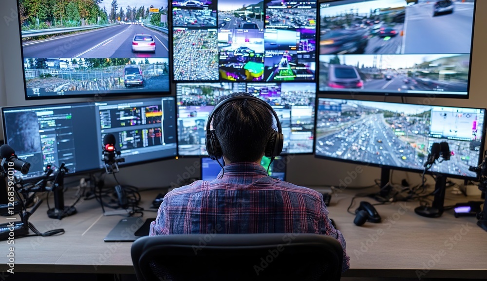 Poster traffic monitoring system: real-time surveillance and analysis of highway traffic flow for enhanced 