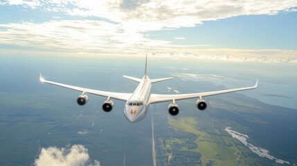 Airplane in Flight  Aerial View  Travel  Journey  Sky  Clouds  Adventure  Global Travel
