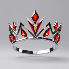 3d render of a golden crown