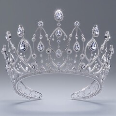 silver crown on a black background