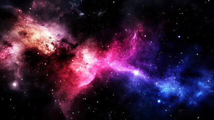 Galactic Vista of Cosmic Clouds and Starry Nebulae Splendor in the Infinite Universe Deep Space