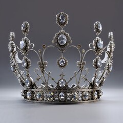 silver crown isolated on white background