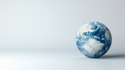 Fototapeta premium Earth globe highlighting the repercussions of global warming on climate patterns, with a focus on El Nino and La Nina, symbolizing environmental chaos and urgent need for climate action