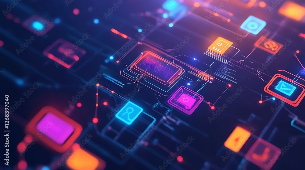 Poster abstract digital network system data flow