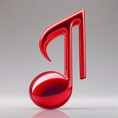 red music note