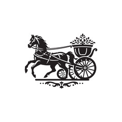 Horse-drawn Carriage silhouette design Vector (3).eps