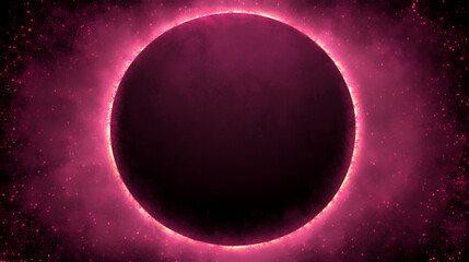 Naklejka premium Glowing Celestial Sphere with Emitting Cosmic Energy in Dark Space Celestial Phenomena