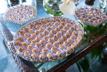 Doces, pratos, docinhos, festa, mesa, sobremesa