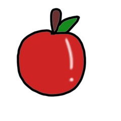 red apple vector illustration