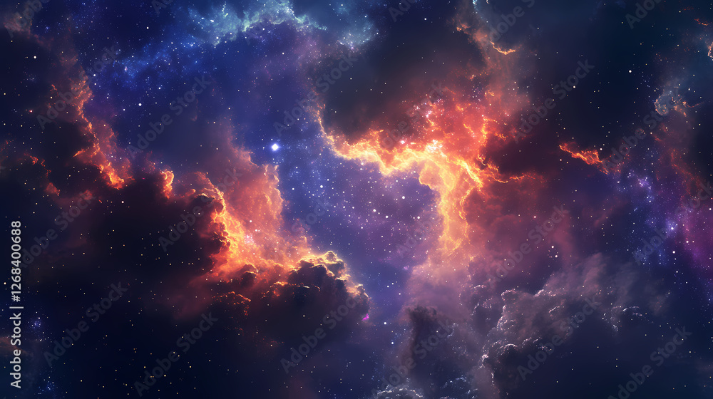 Canvas Prints galactic remnants: unique cloud formations from star explosions in outer space. galactic mosaic skie