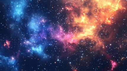 Mosaic astral backdrop creation. Galactic Mosaic Skies. Illustration
