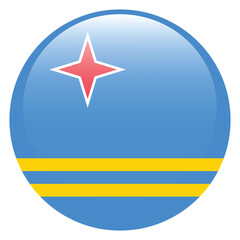 Aruba flag. Aruba circle flag logo icon computer vector illustration design