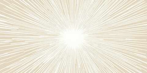 Abstract Radiant Burst of Light and Energy Emanating from the Center Creating a Dynamic Visual Effect with Textured Lines on a Soft Background