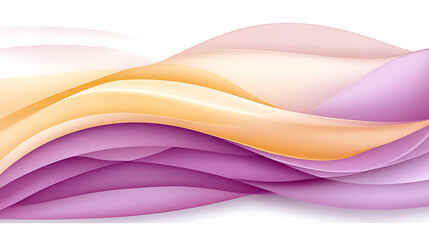 Gradient Waves in Motion Abstract Design with Soft Blends in Purple Yellow and White Tones