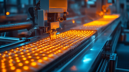 A high-speed automatic packing machine for food products, symbolizing innovation, efficiency, and modern technology transforming food packaging industries