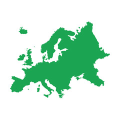 map of europe green icon