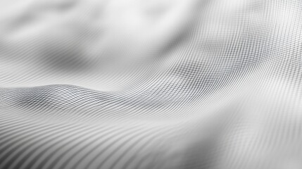 Close Up of Soft Textured Fabric in Grayscale with Intricate Dotted Pattern and Smooth Folds for Elegant Background Design