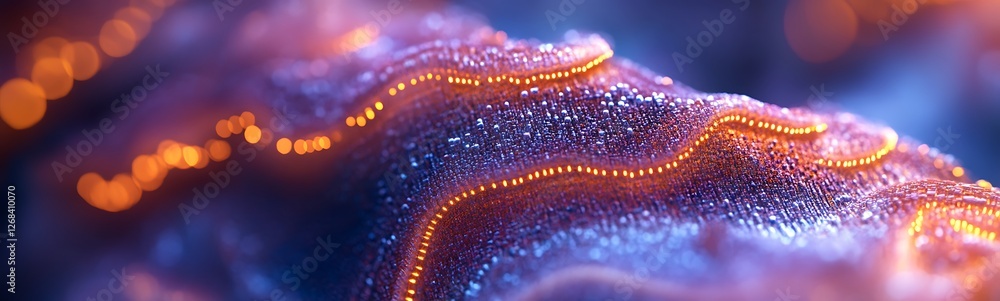 Poster A detailed close-up image of a microchip showcasing its intricate design and technology.