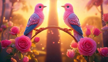 A pair of love birds
