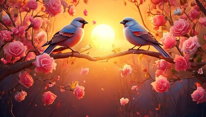 A pair of love birds