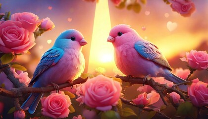 A pair of love birds © estrea
