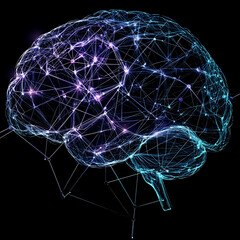 Interconnected Brain Network Abstract Neural Pathways Intelligence Conceptual AI System Illustration