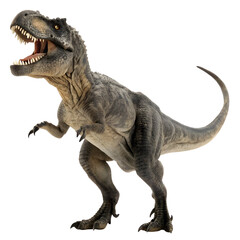 Realistic dinosaur model in an exciting pose showcasing its fierce features and powerful stance