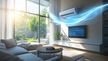 Modern Living Room Air Conditioning System
