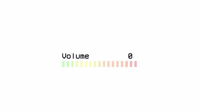 Animation of speaker volume with alpha channel, Speaker volume down and up animation with Transparent Background