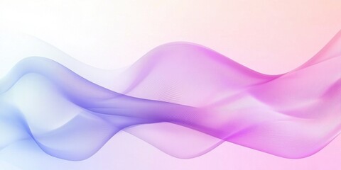 Fototapeta premium Dynamic Abstract Waves Flowing in Soft Gradient of Pink and Purple with Smooth Fluid Motion for Modern Digital Background Design