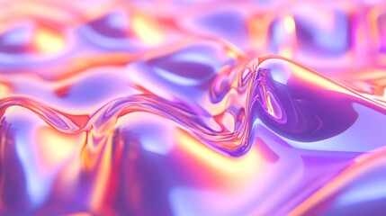 Iridescent liquid flowing, vibrant background, digital art, website design