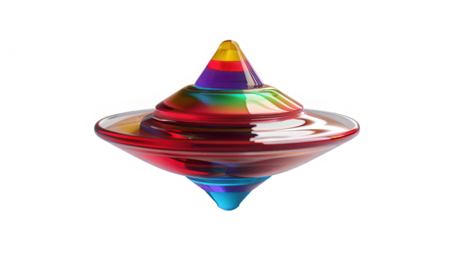 Spinning Top Toy – Transparent Background