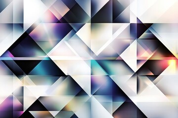 Fototapeta premium Intricate Abstract Geometric Design Featuring Colorful Shapes and Patterns with Playful Light and Depth for Modern Poster or Banner