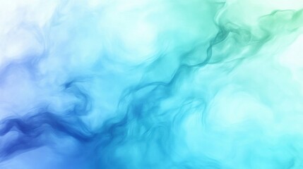 Obraz premium Soft Fluid Abstract Background with Elegant Blue and Green Waves Creating a Dreamy Atmosphere for Poster and Web Design