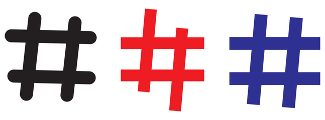 Hashtag icon vector. hashtag sign and symbol