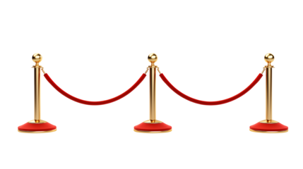 Elegant Red Rope Stanchions for VIP Events
