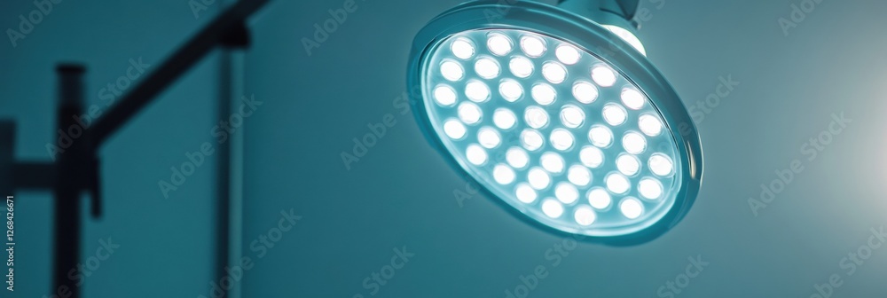 Aufkleber bright surgical light illuminating an operating room in a modern hospital setting during a procedure
