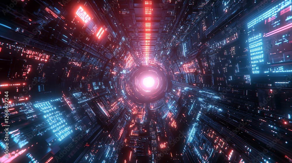 Leinwandbilder futuristic digital background with intricate design elements, ideal for technology and design projec