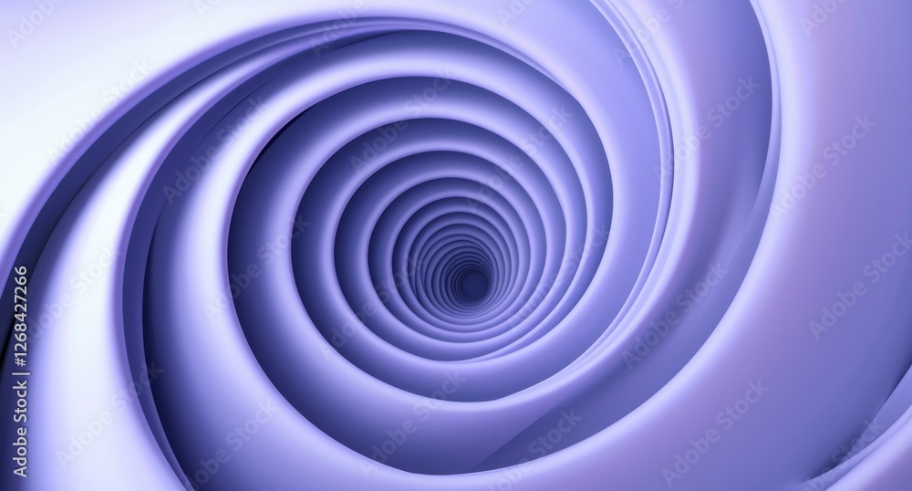 Poster abstract spiral pattern in soft purple tones creating a hypnotic visual experience and aesthetic dep