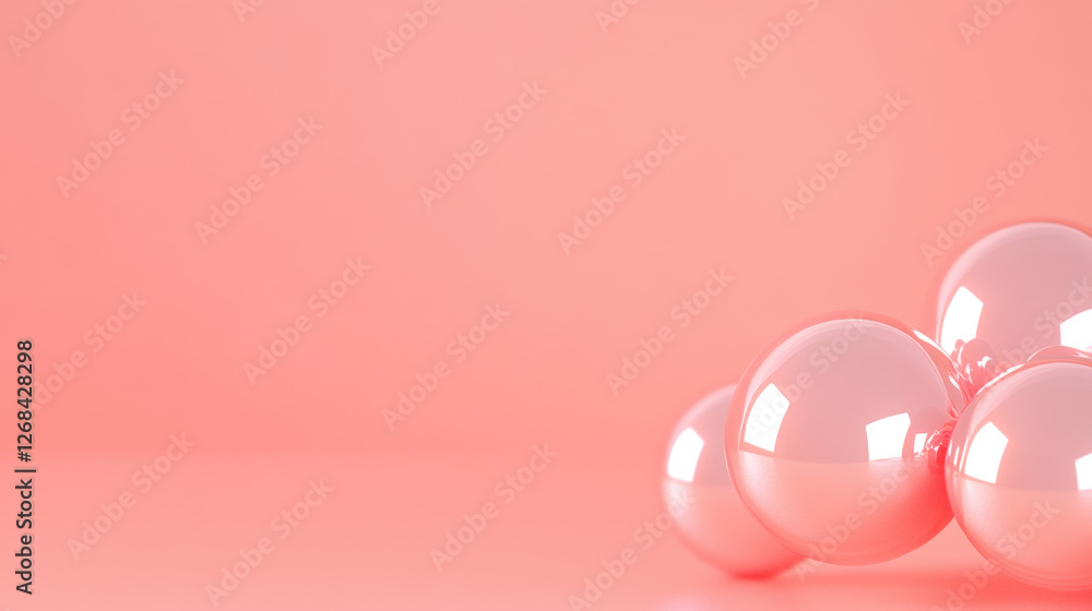 Poster minimalistic background, a serene muted coral background illuminated by soft diffused light, perfect