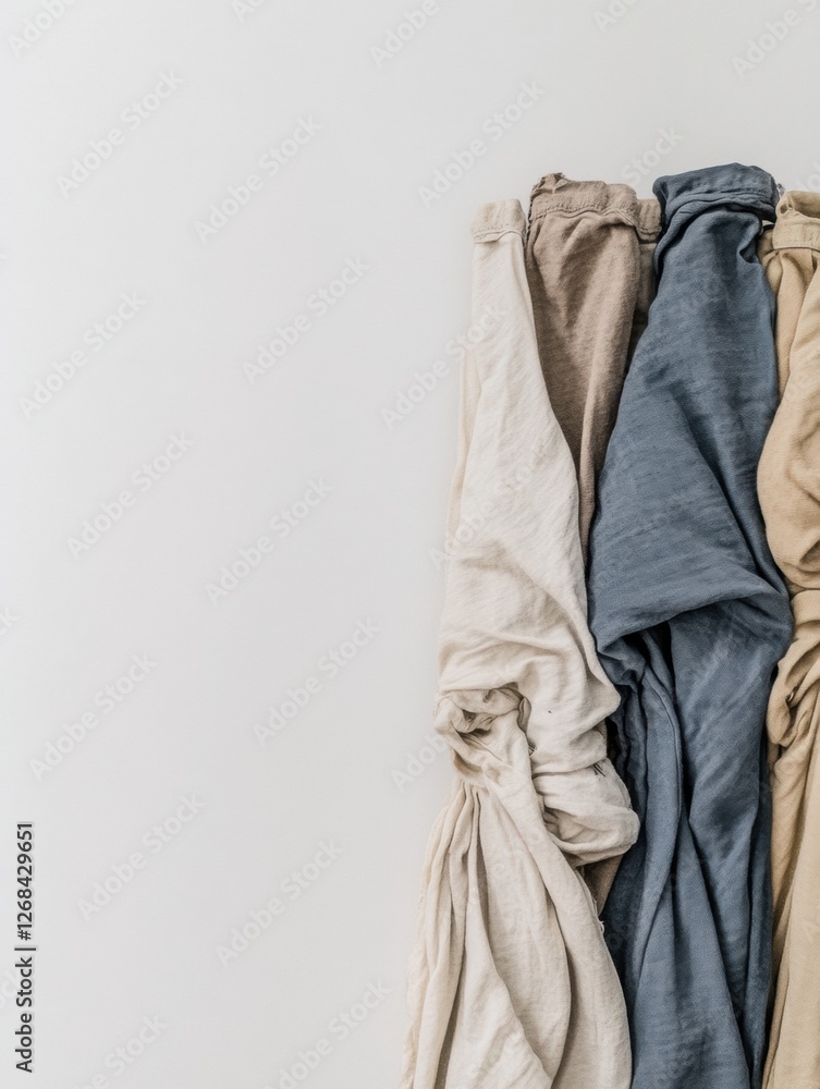 Poster comparison of clean and dirty clothes illustrating laundry transformation process. generative ai