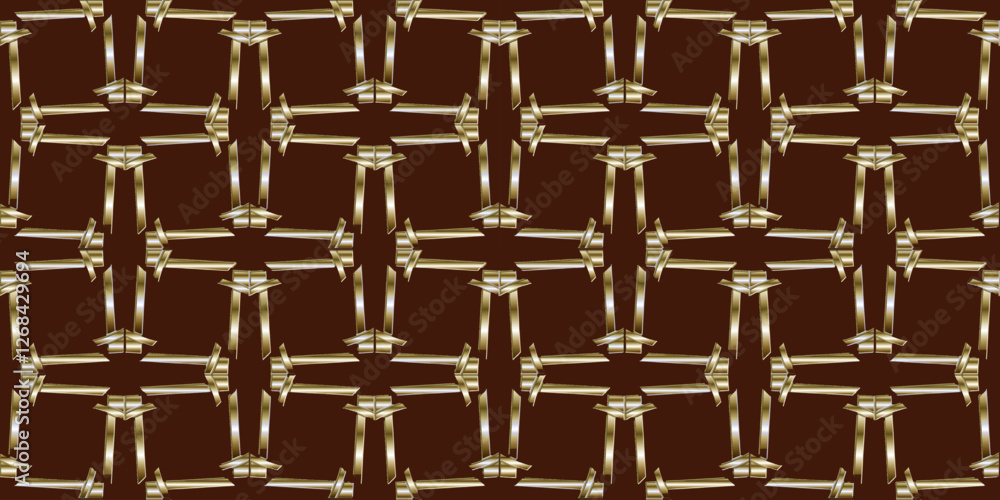 Poster seamless vector pattern in geometric ornamental style.